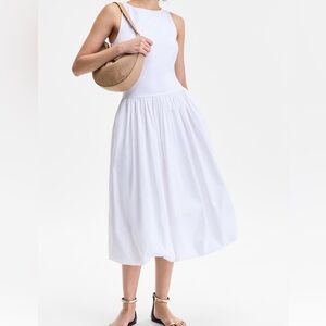 INC International Concepts Women's Bubble hem White Dress